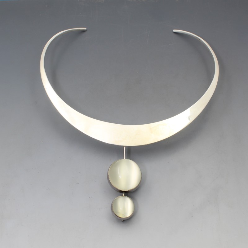 Ronald Hayes Pearson moonstone silver necklace